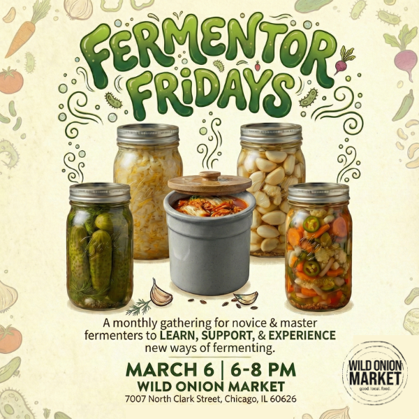 event flyer with dates, pictures of jars, and logo
