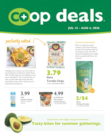 July 15 to Aug 4 2026 coop deals flyer