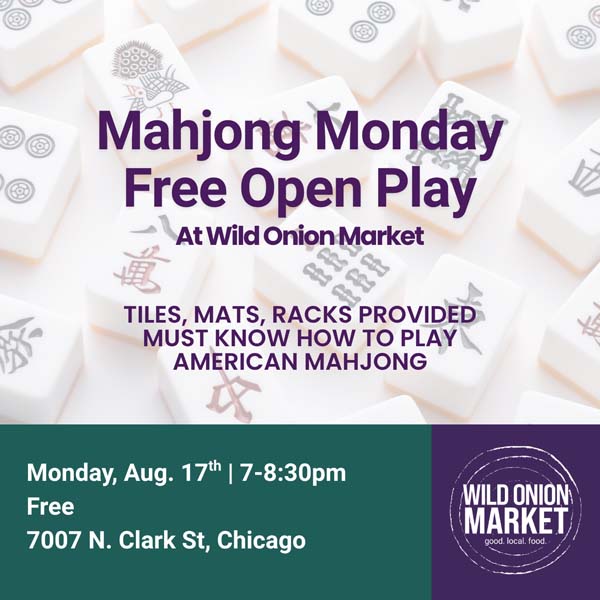 Mahjong Mondays at Wild Onion Market Free Play