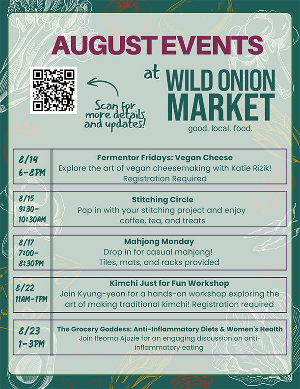 August Events at Wild Onion Market